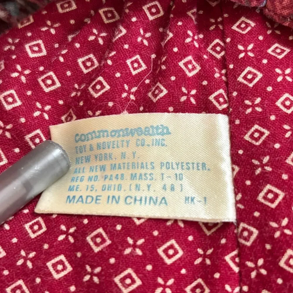 Plain Jane Cloth Rag Doll Target/Commonwealth Yarn Hair Painted Face 1988 VTG